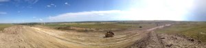 End portion panorama of Big Muddy Creek East Project; Culbertson is the town on the left.