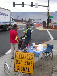 In Ashland, Ore., the Oregon Department of Transportation went the extra mile for cyclists by enhancing the safety of a busy intersection. A new bicycle signal at the Interstate 5 entrance allows cyclists to remain in a bike lane when crossing the intersection before cars turn onto the freeway.